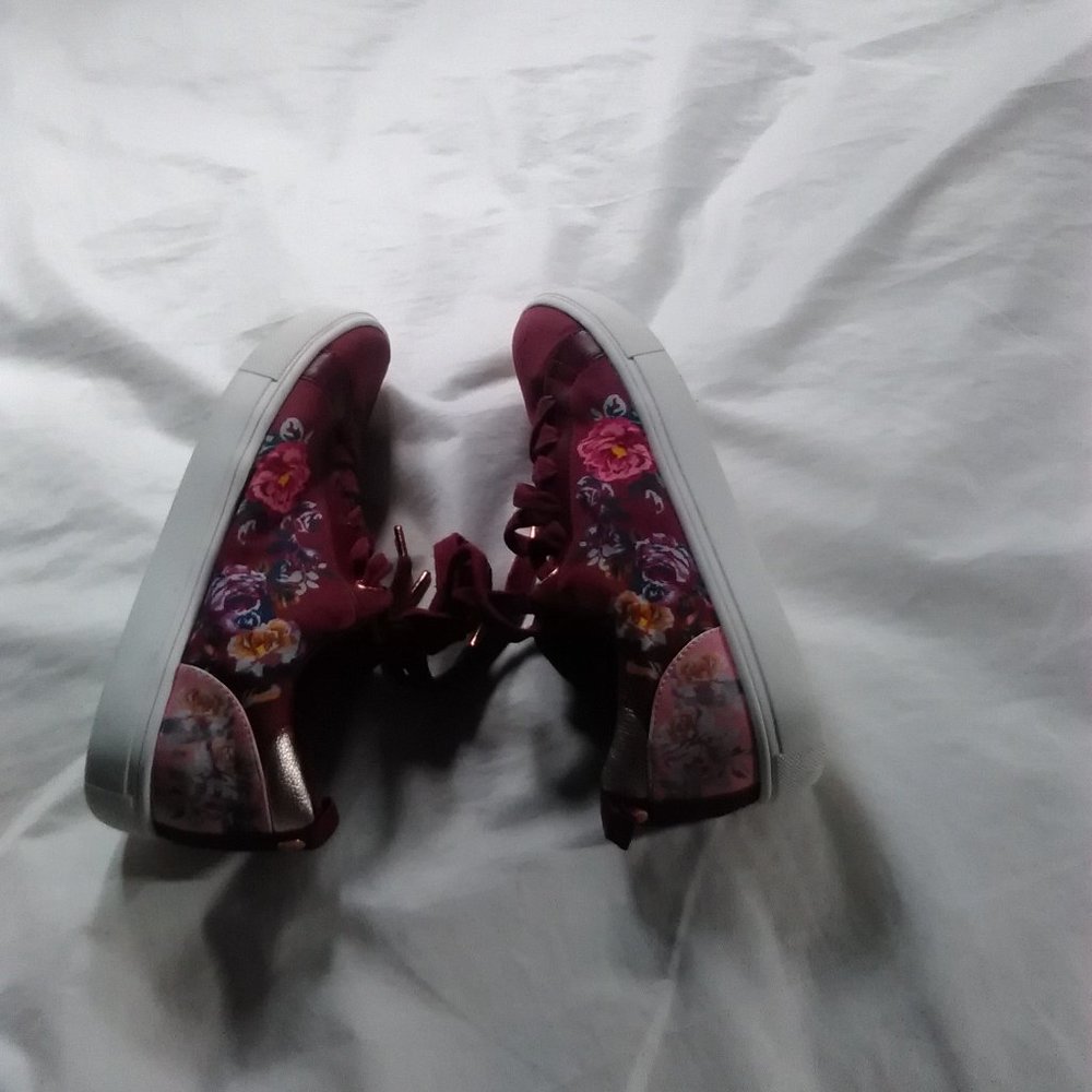 maroon Floral Run Around Town Sneaker - Picture 4 of 6
